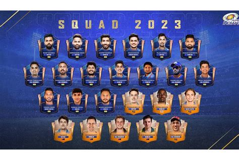 mumbai indians squad 2023 reta